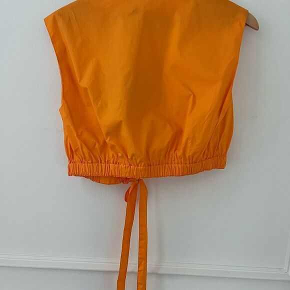 Revolve Nicholas Tarla Linen Top in Orange, New with tags - Picture 8 of 8
